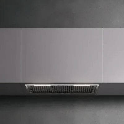Okap do zabudowy Falmec Grupa Silnikowa Plus No-Drop 90 cm Inox - widok od frontu