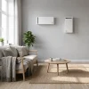 Rekuperator ścienny Mitsubishi Lossnay VL-50SR2-E na ścianie w salonie